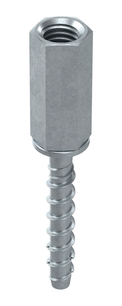 Betoniruuvi Sormat S-CSA I sisäkierre 6x45 M8/M10X30 SW13 sähkösinkitty 50kpl