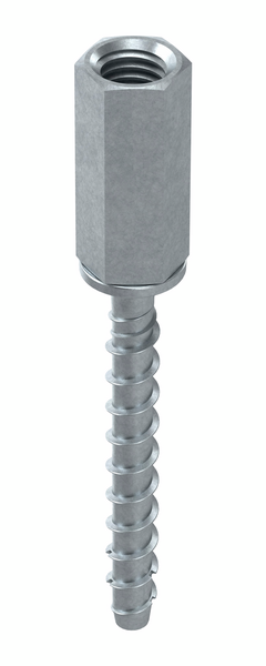 Betoniruuvi Sormat S-CSA I sisäkierre 6x60 M8/M10X30 SW13 sähkösinkitty 50kpl