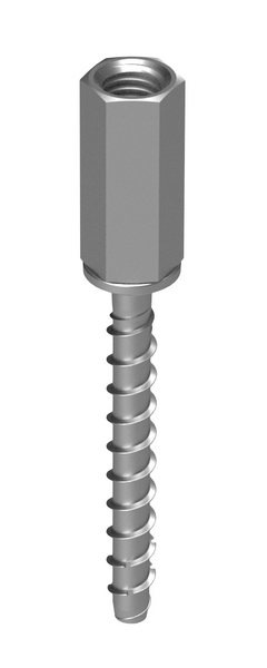 Betoniruuvi Sormat S-CSA I sisäkierre 6x60 M8/M10X30 SW13 sähkösinkitty 5kpl