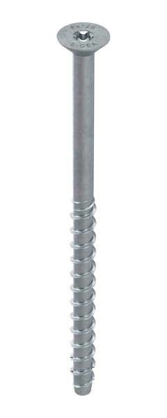 Betoniruuvi Sormat S-CSA CS uppokanta 6x120/65/80 T30 sähkösinkitty 50kpl