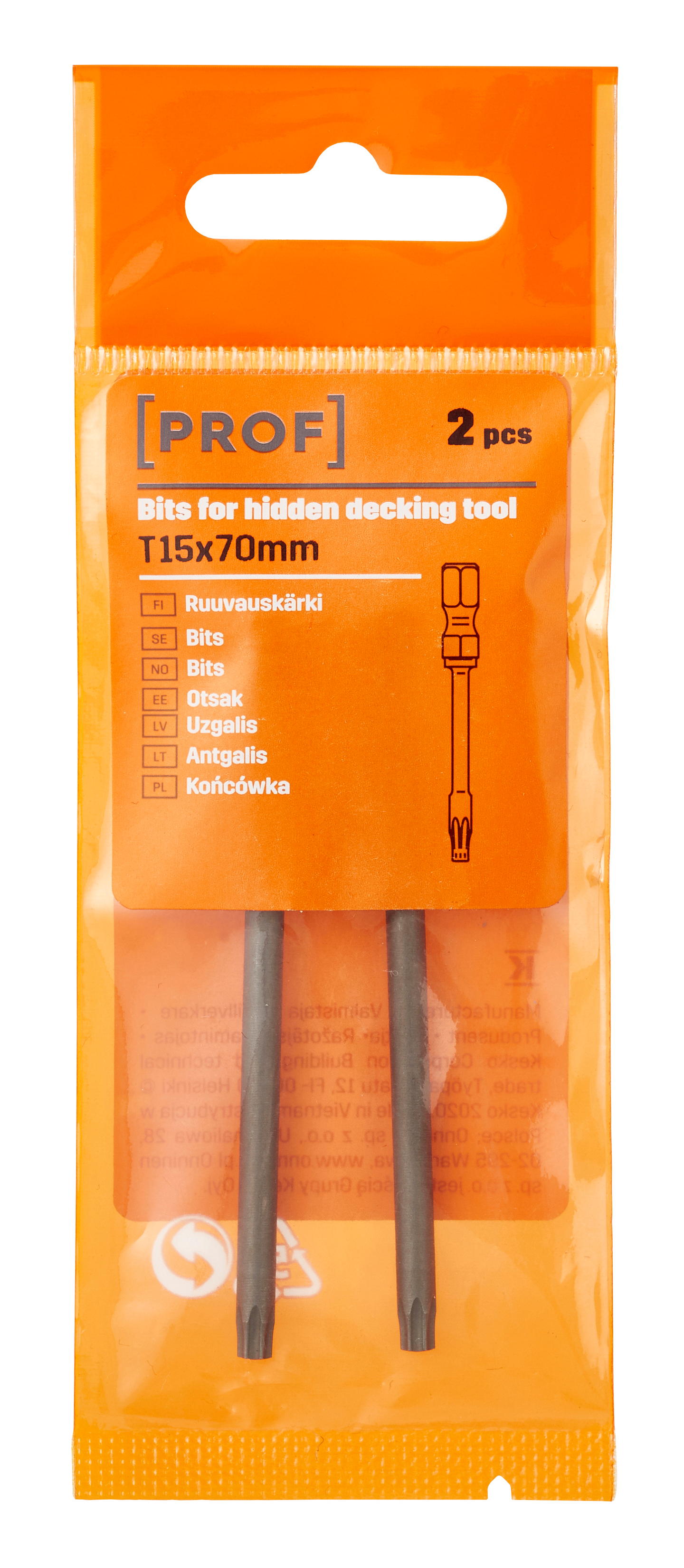 BITS TILL TRALLVERKTYG T15 2ST