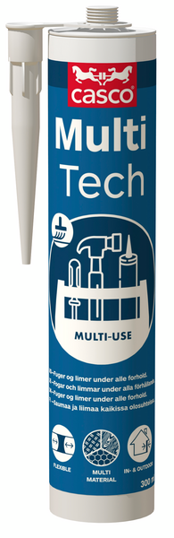 Liima- ja tiivistemassa Casco MultiTech valkoinen 300ml