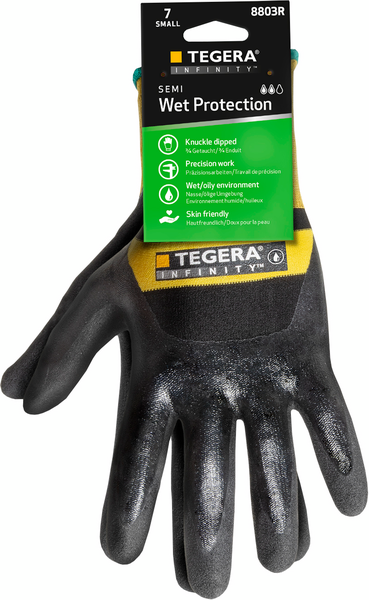 Käsineet TEGERA 8803R nitriili/Aqua PU