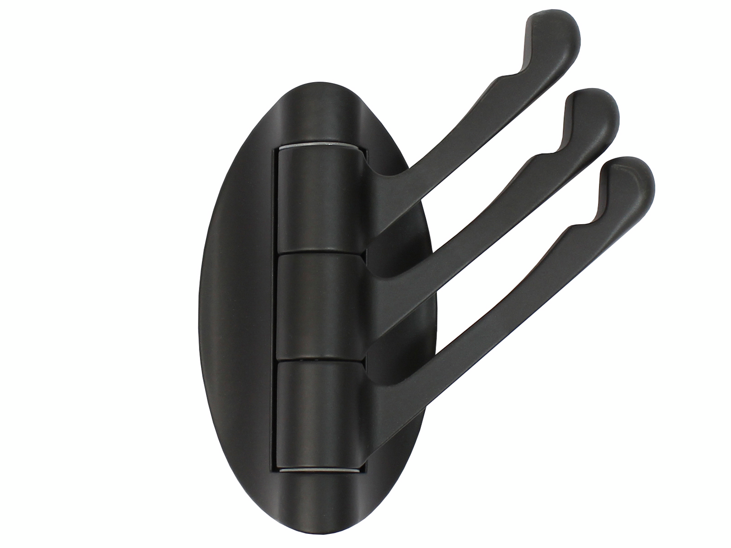 Vaatekoukku Pisla Zn kääntyvä musta