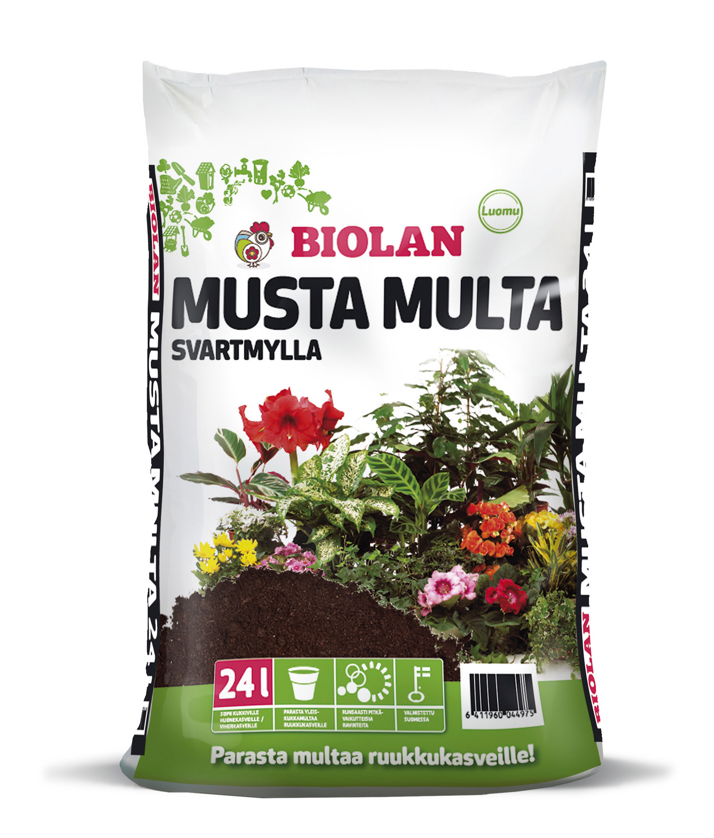 Kukkamulta Biolan musta multa 24l