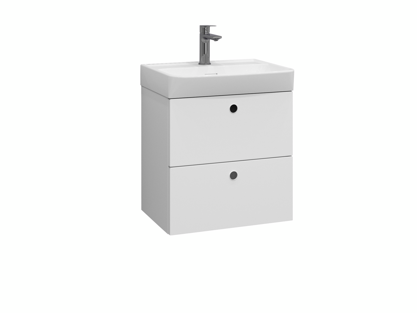 Allaskaappi Svedbergs Intro valkoinen 2 laatikkoa metallia