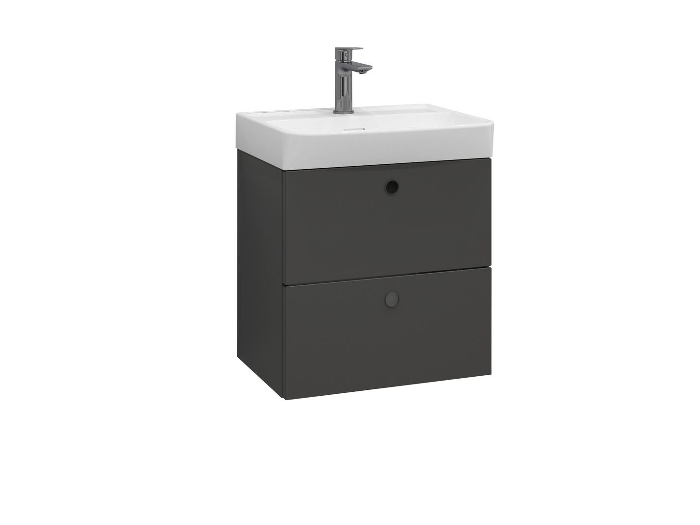 Allaskaappi Svedbergs Intro grafiitinharmaa 2 laatikkoa metallia