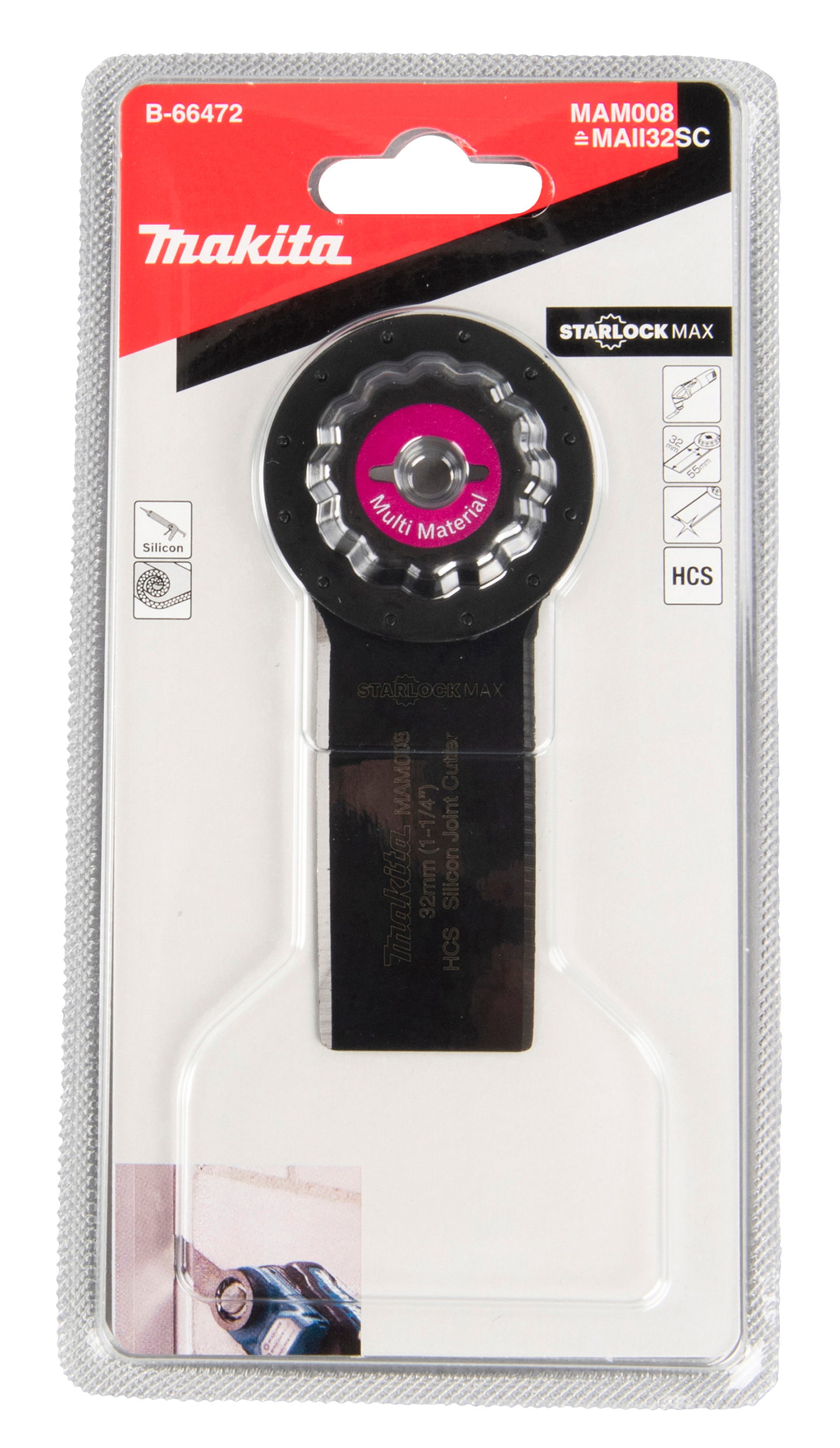 Veitsiterä tasapäinen Makita 60mm HCS Starlock Max