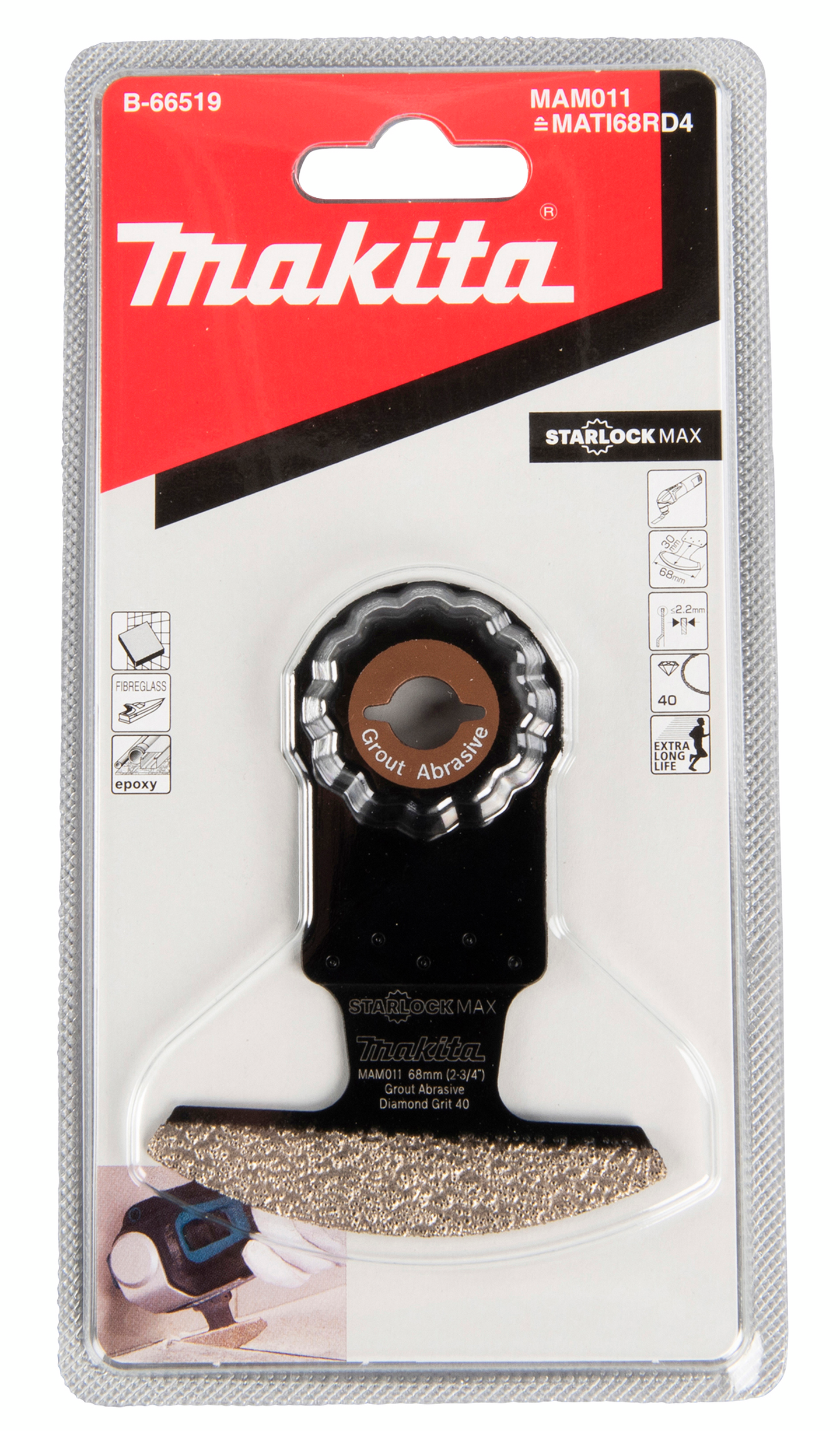 Timanttiterä segmentti Makita 68mm k40 Starlock Max