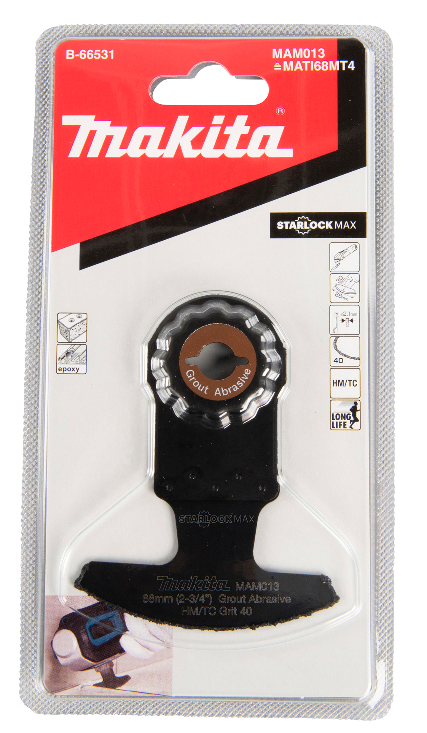 Kovametalliterä segmen. Makita 68mm k40 Starlock Max