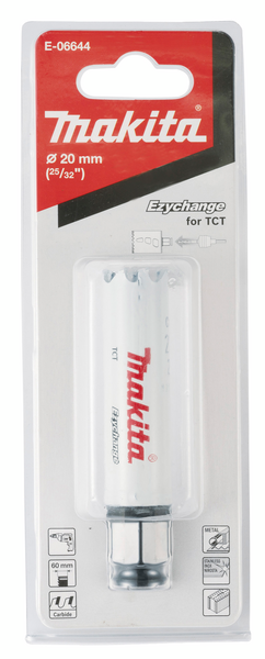 Reikäsahanterä Makita Ezychange 20mm TCT Multipurpose