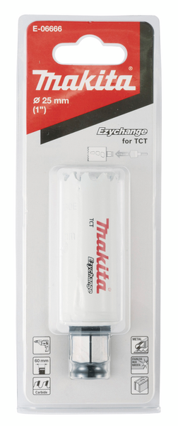 Reikäsahanterä Makita Ezychange 25mm TCT Multipurpose