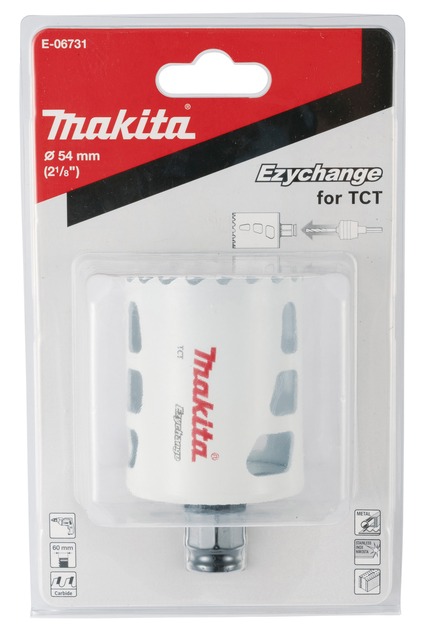Reikäsahanterä Makita Ezychange 54mm TCT Multipurpose