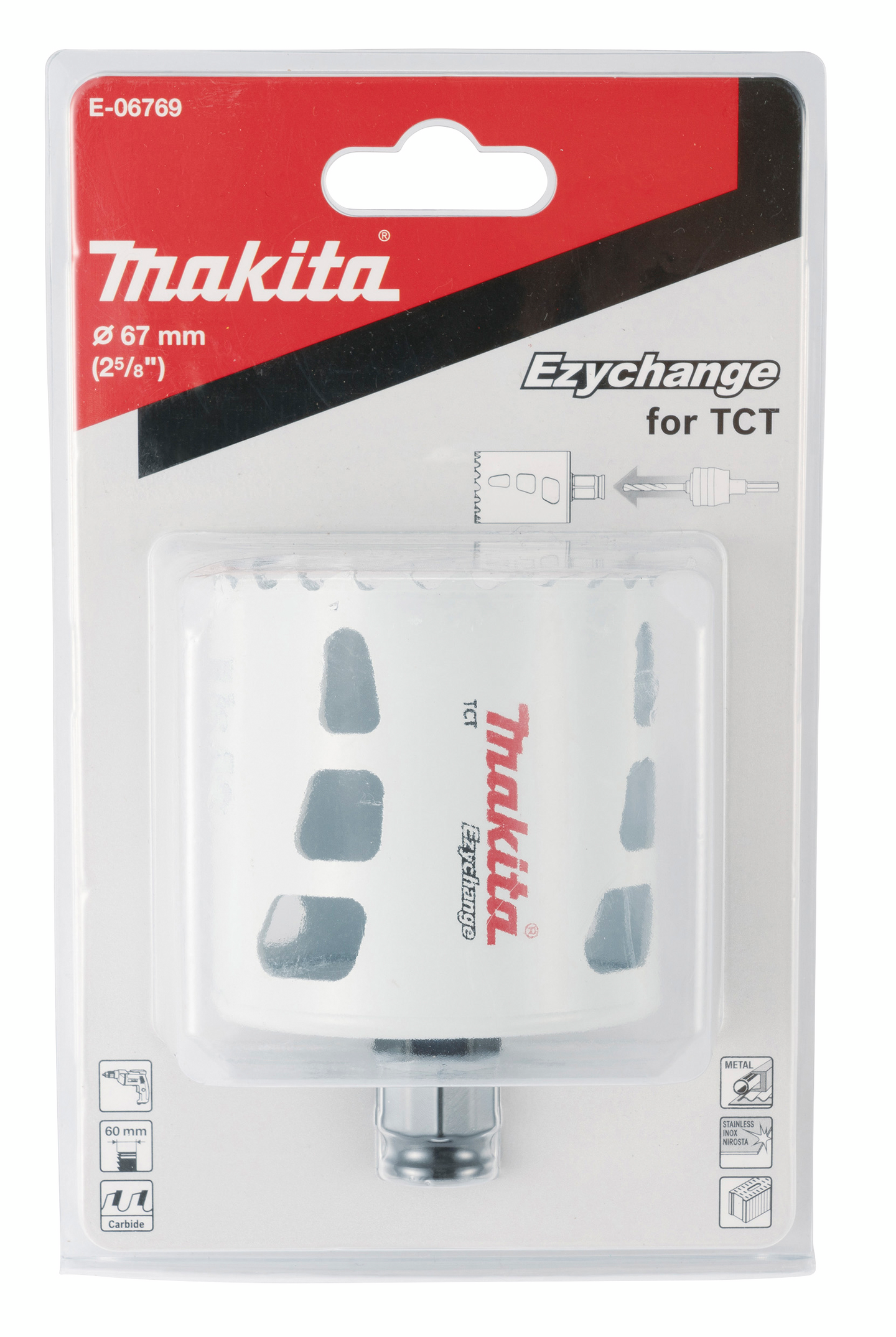 Reikäsahanterä Makita Ezychange 67mm TCT Multipurpose