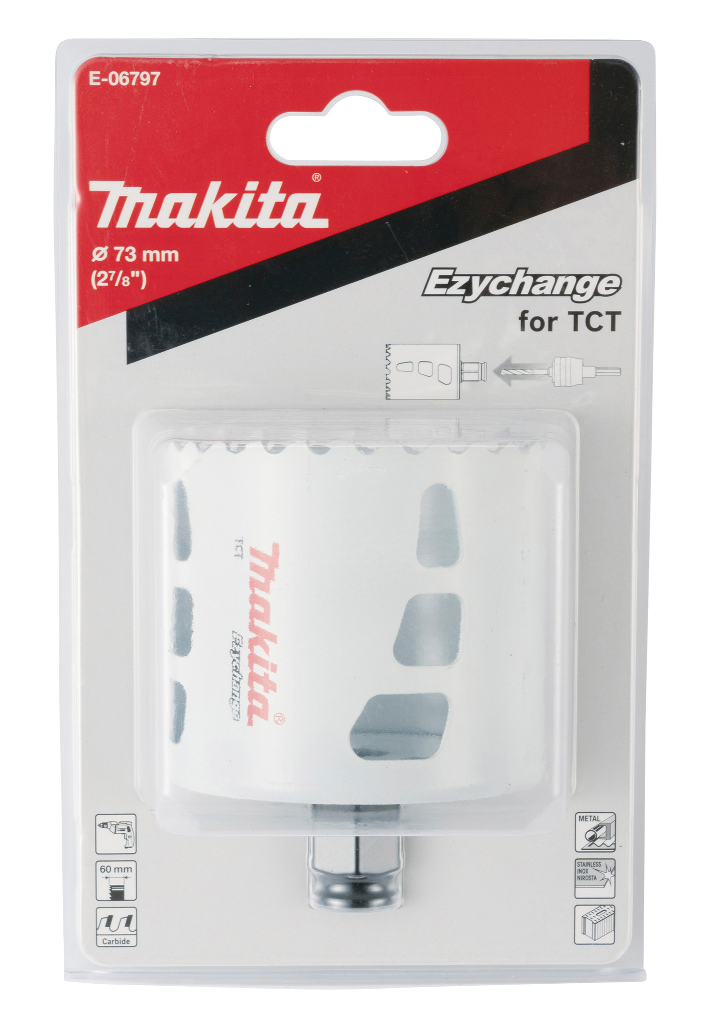 Reikäsahanterä Makita Ezychange 73mm TCT Multipurpose
