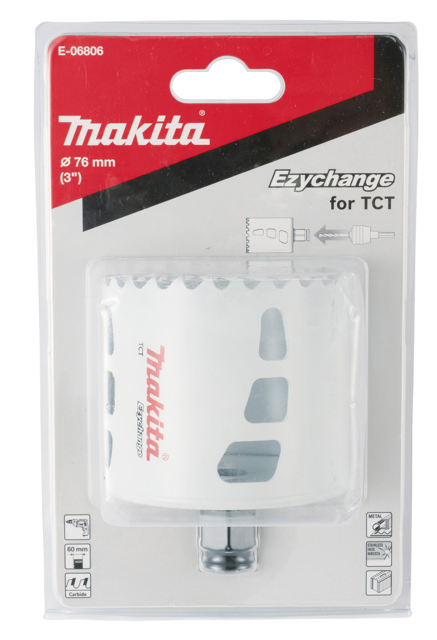 Reikäsahanterä Makita Ezychange 76mm TCT Multipurpose