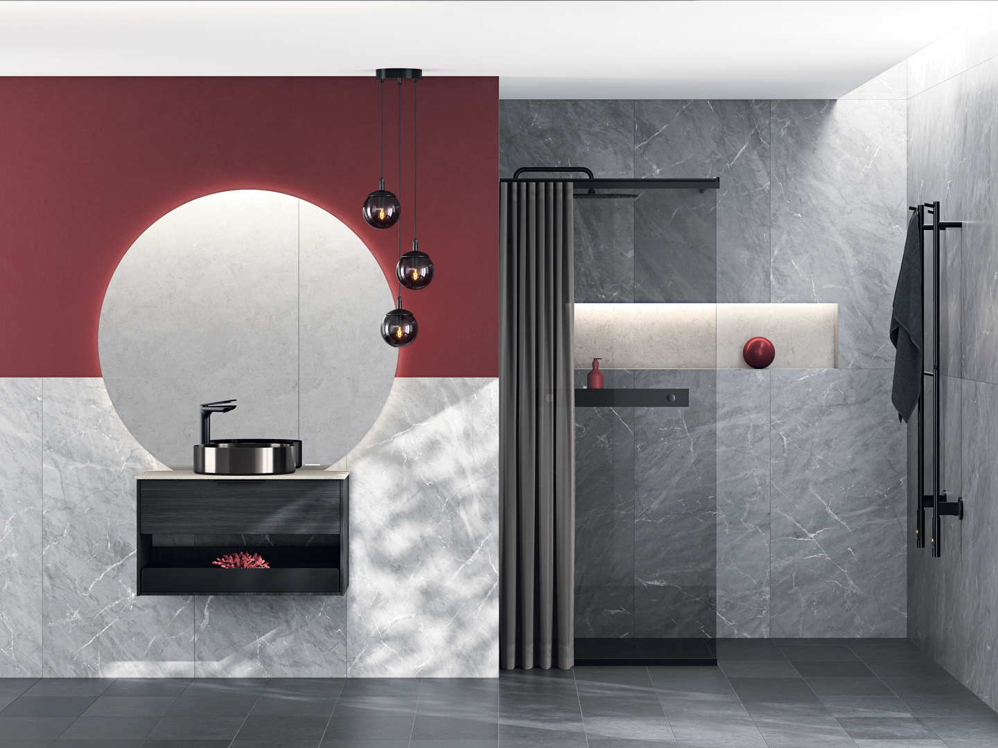 SPEGEL SVEDBERGS VALJE RUNDAD LED 120X3,2X112CM