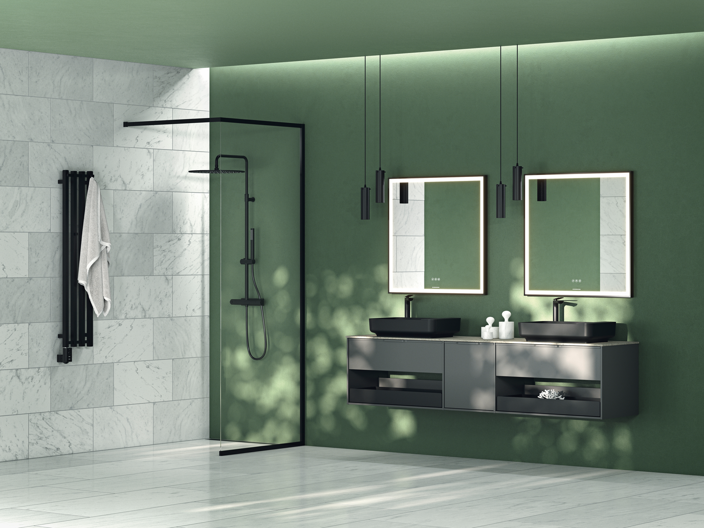 SPEGEL SVEDBERGS ISTA RAM LED TOUCH, 80X3,6X80CM