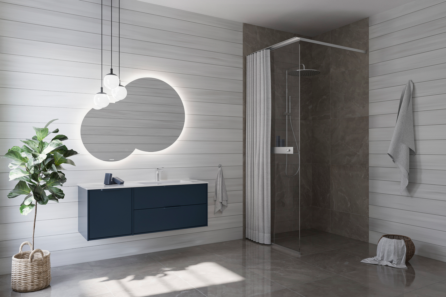 TVÄTTSTÄLL SVEDBERGS ISE VIT MATT 121X46X13,7CM HÖGER