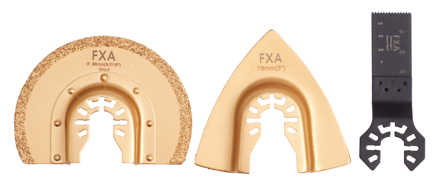 Monitoimikoneen kaakeliteräsarja FXA 3-osainen