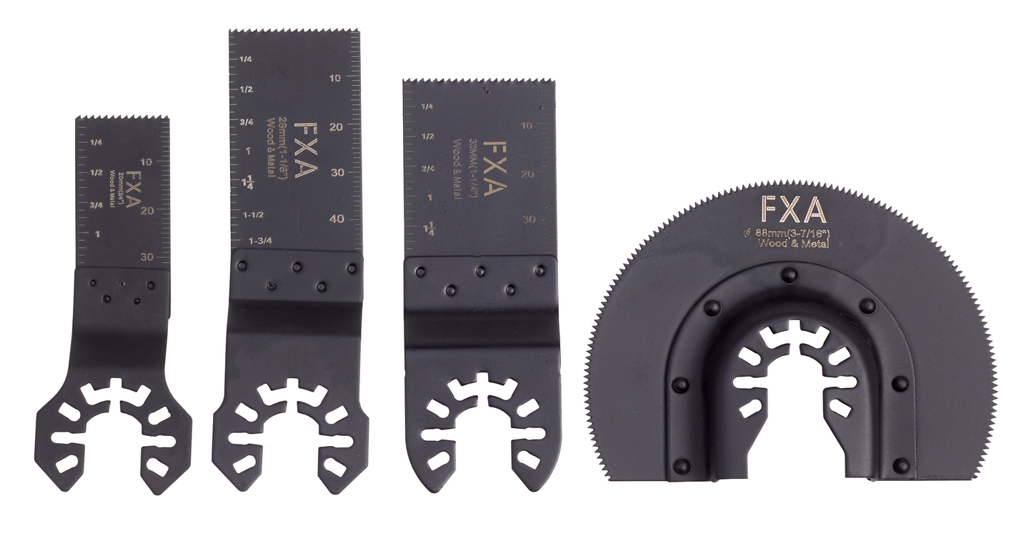 Monitoimikoneen upotusteräsarja FXA 4-osainen