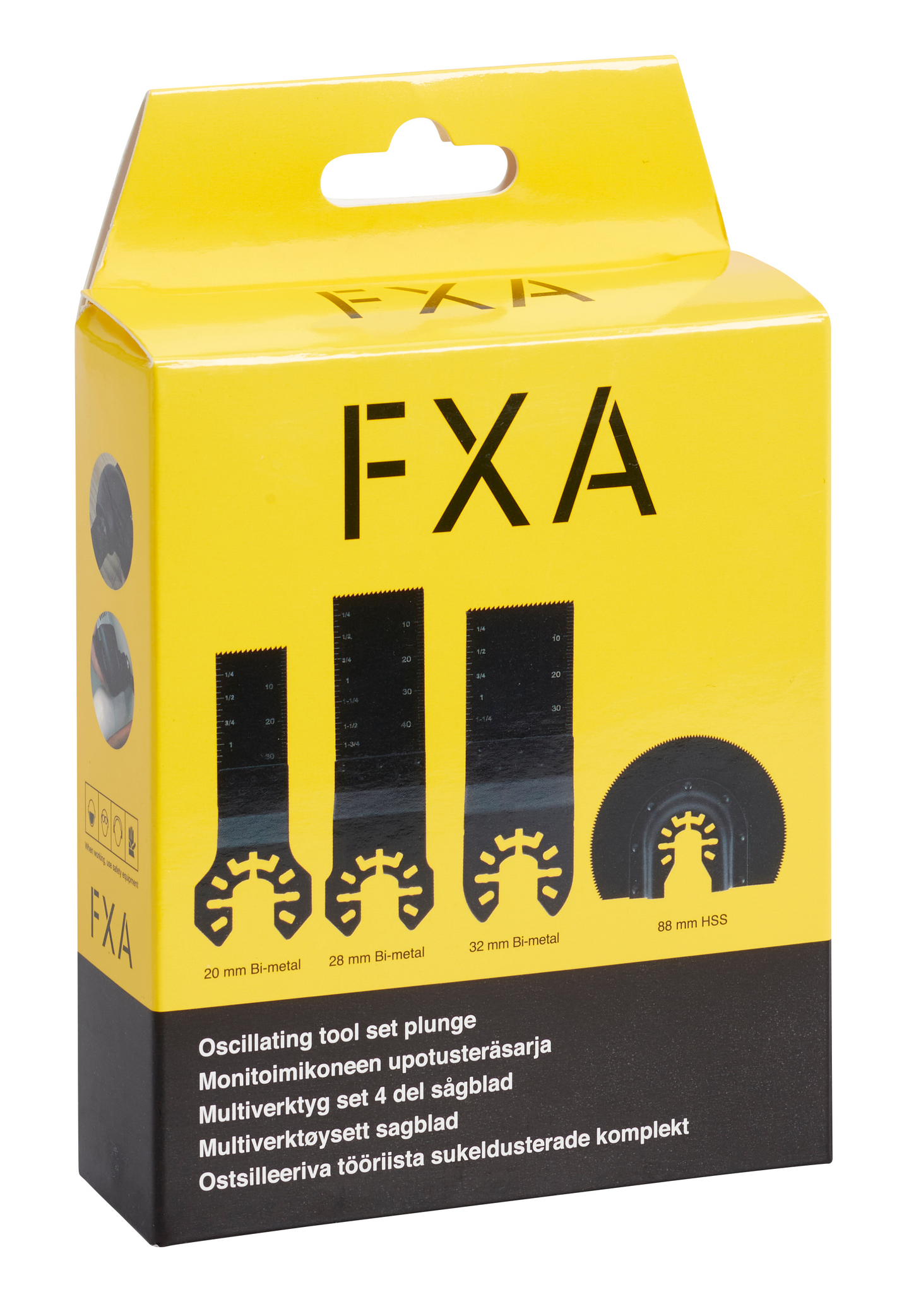 Monitoimikoneen upotusteräsarja FXA 4-osainen