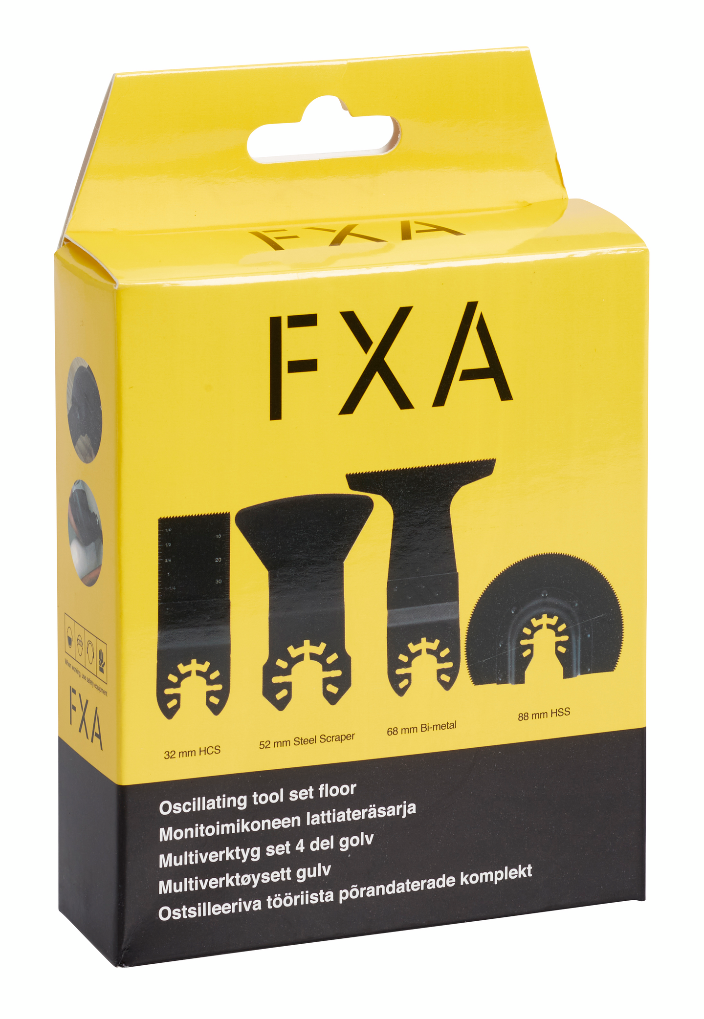 Monitoimikoneen lattiateräsarja FXA 4-osainen