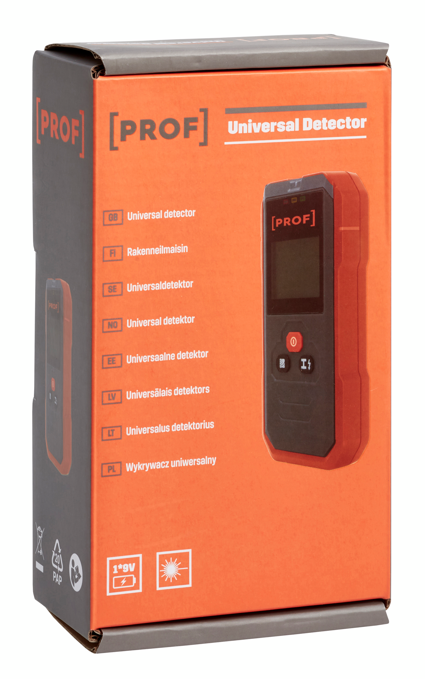 Rakenneilmaisin PROF puu, metalli, sähkö