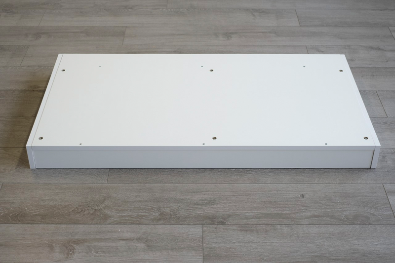 Liukuovikomeron sokkeli Cello valkoinen 217,4x10x63cm