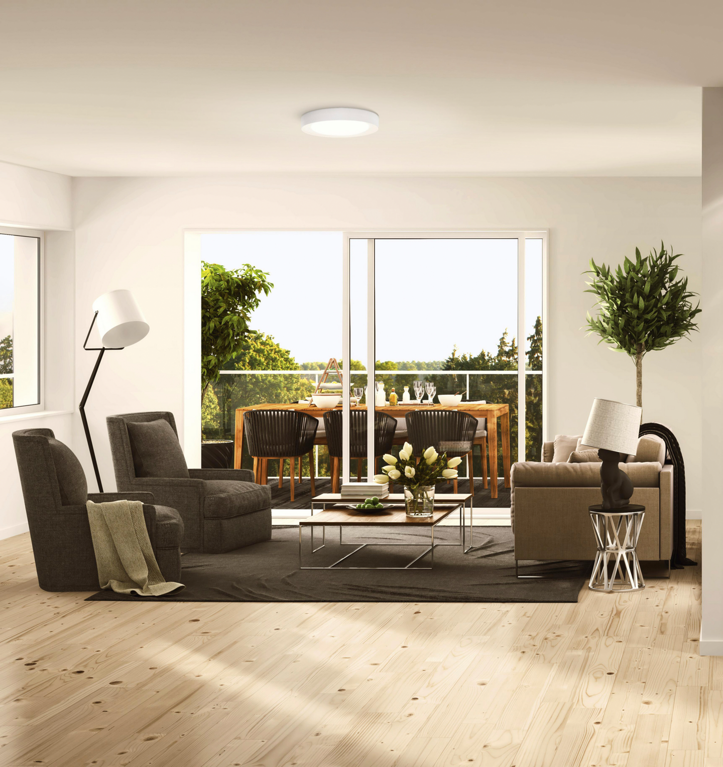 Kattovalaisin LEDVANCE SMART+ WiFi Orbis Eye Round 490 3300lm valkoinen