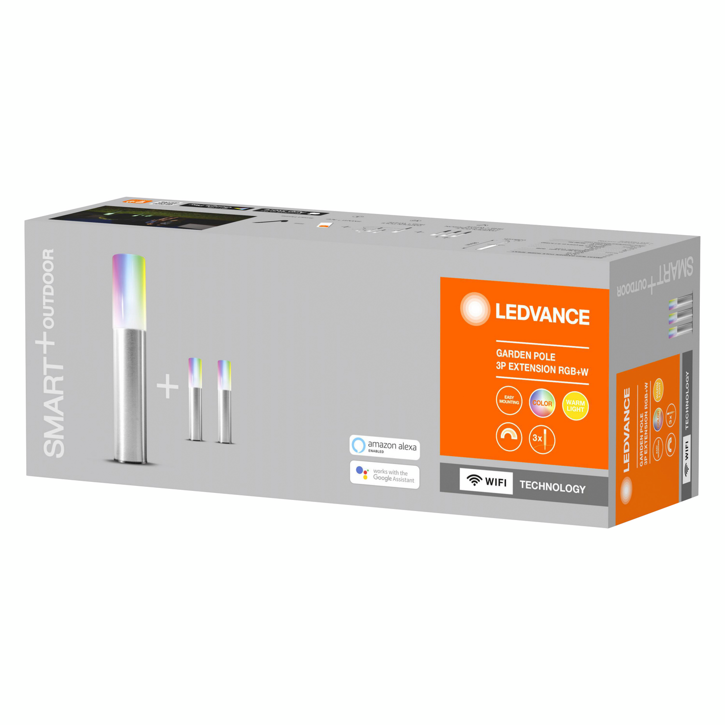 Ulkovalaisin LEDVANCE SMART+ WiFi Garden Pole 45lm rgbw 3kpl lisäosa