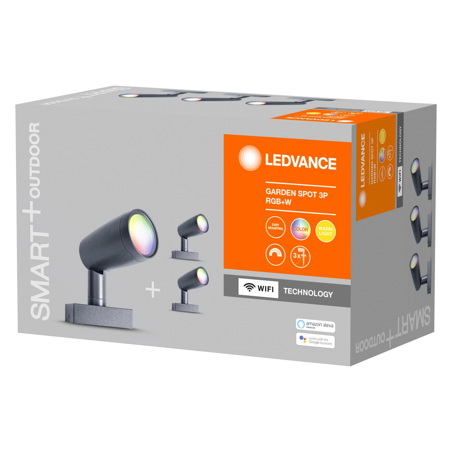 Ulkovalaisin LEDVANCE SMART+ WiFi Garden Spot 680lm rgbw 3-osainen