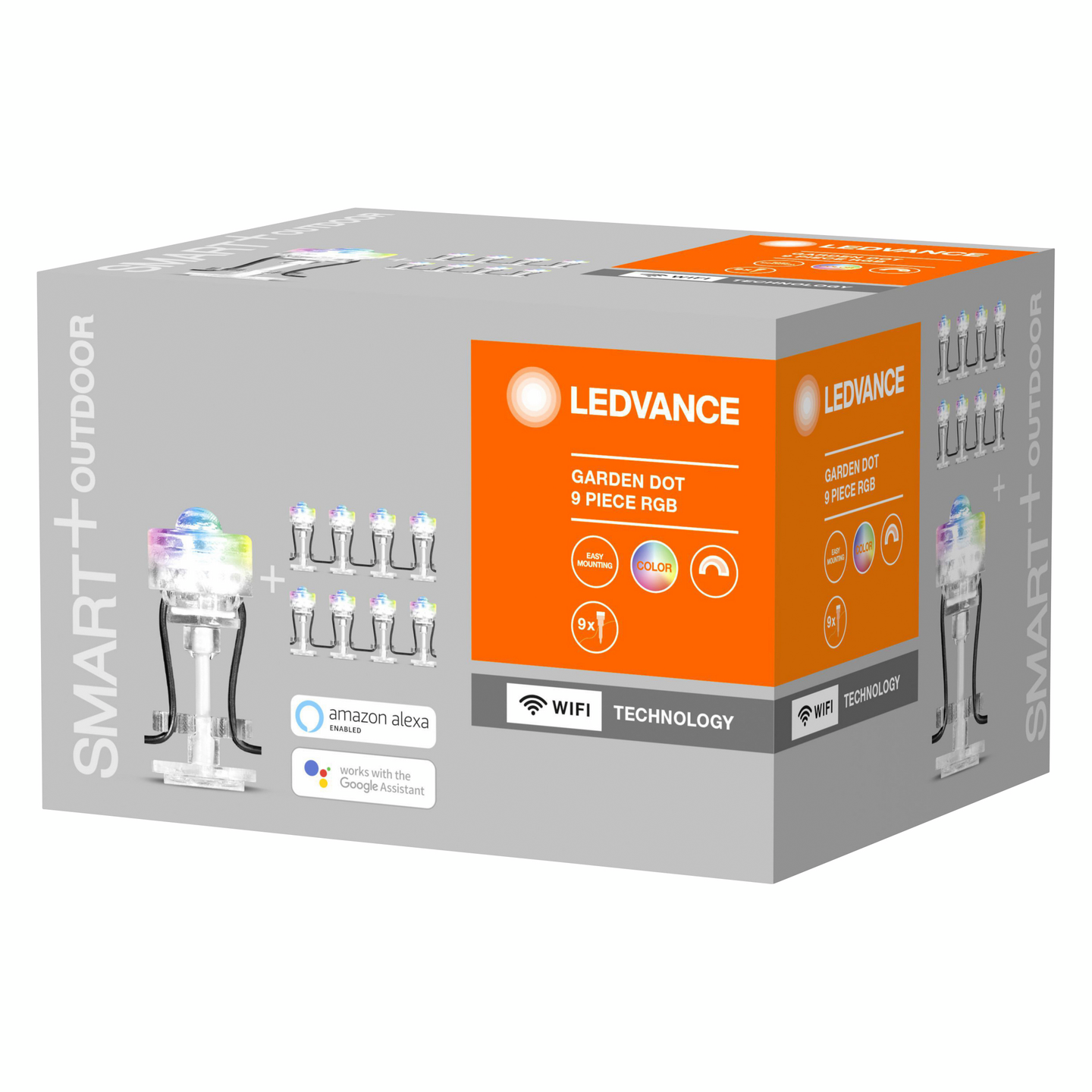 Ulkovalaisin LEDVANCE SMART+ WiFi Garden Dot 380lm rgb 9-osainen