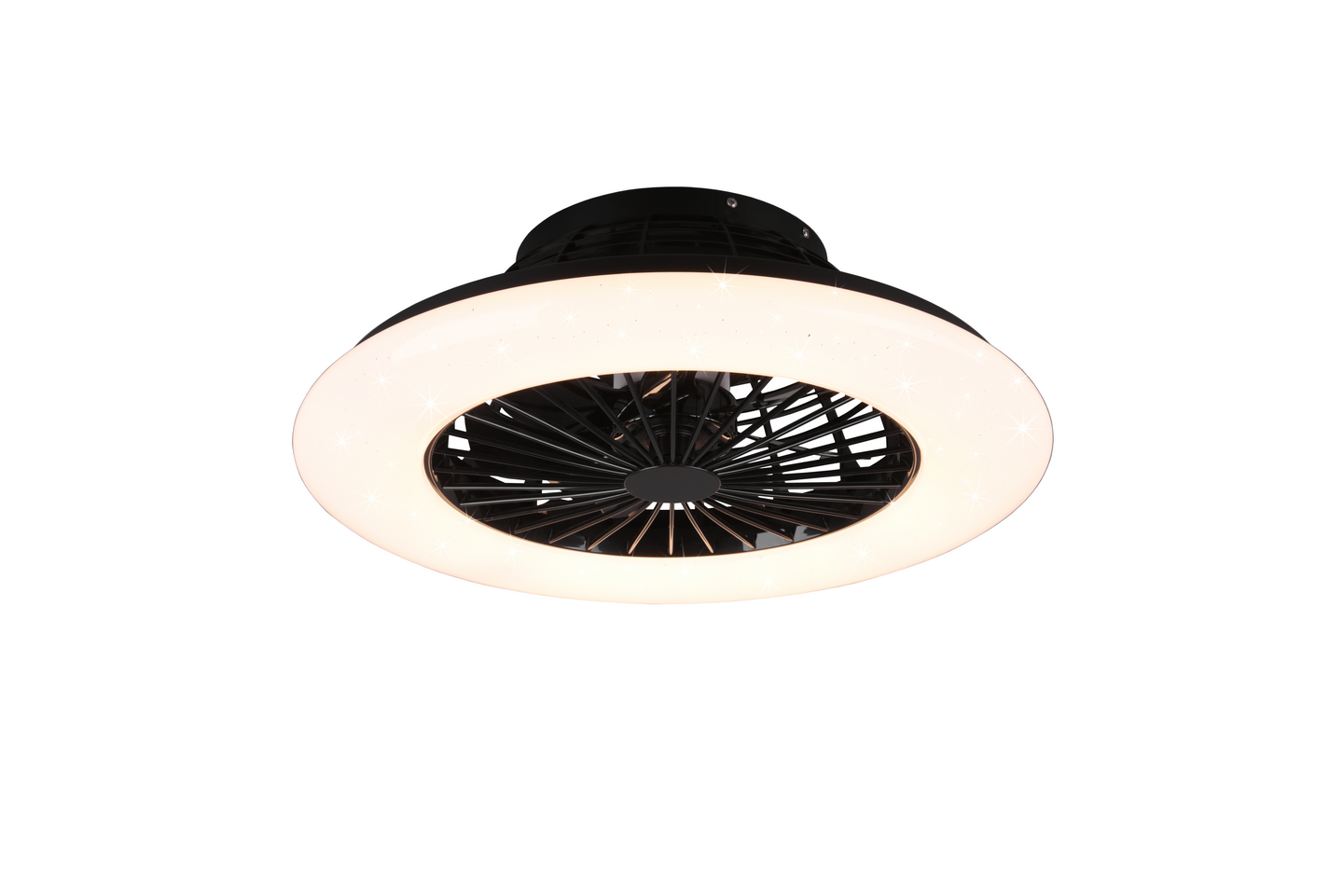 Tuuletinplafond TRIO Stralsund led 26,8W mattamusta Starlight