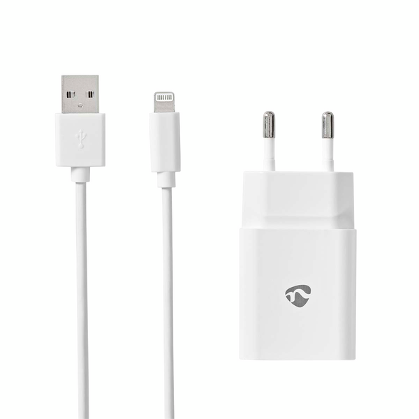 Verkkolaturi Nedis Lightning 2.4A valkoinen