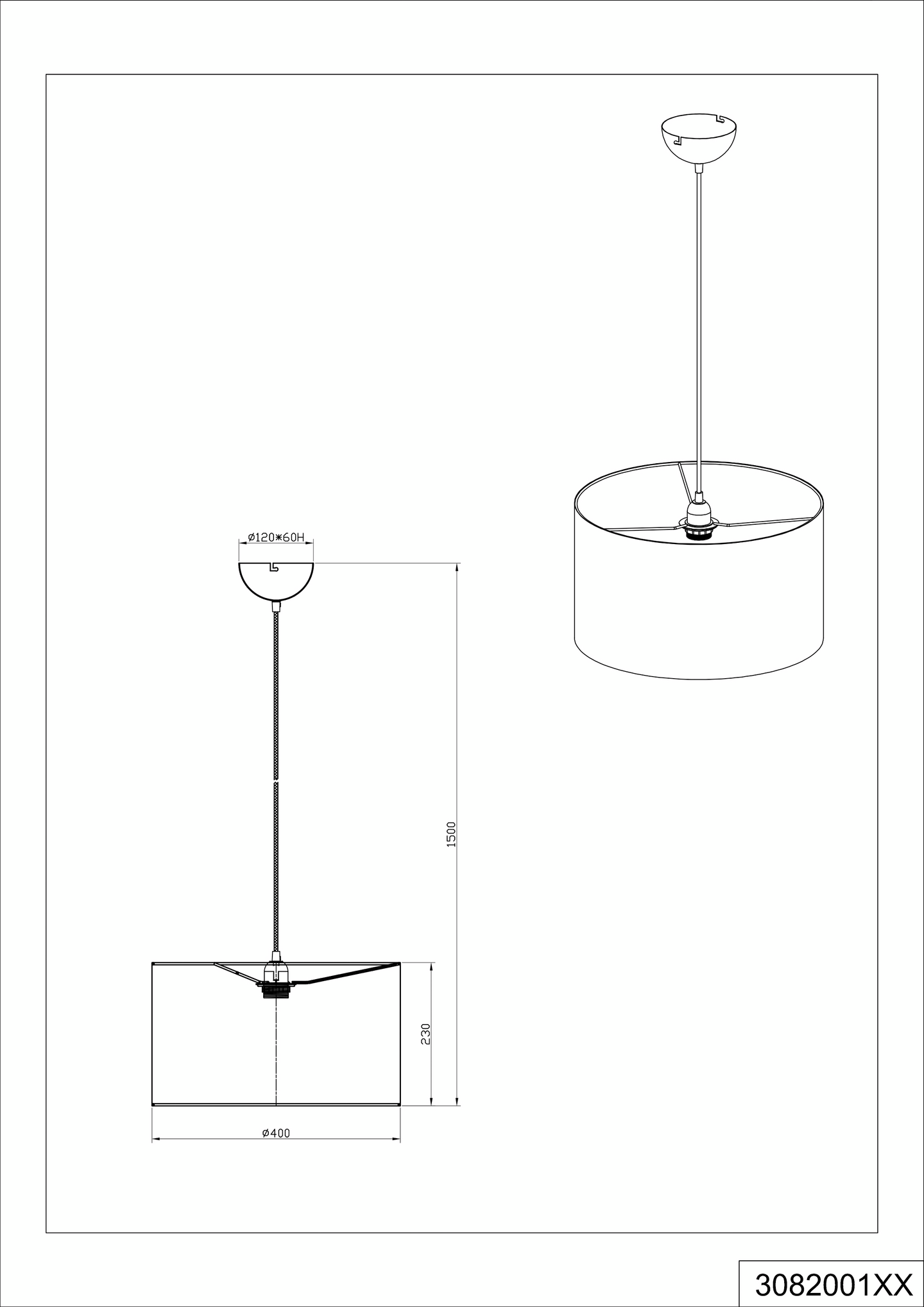 Riippuvalaisin TRIO Hostel E27 mattamusta/kulta