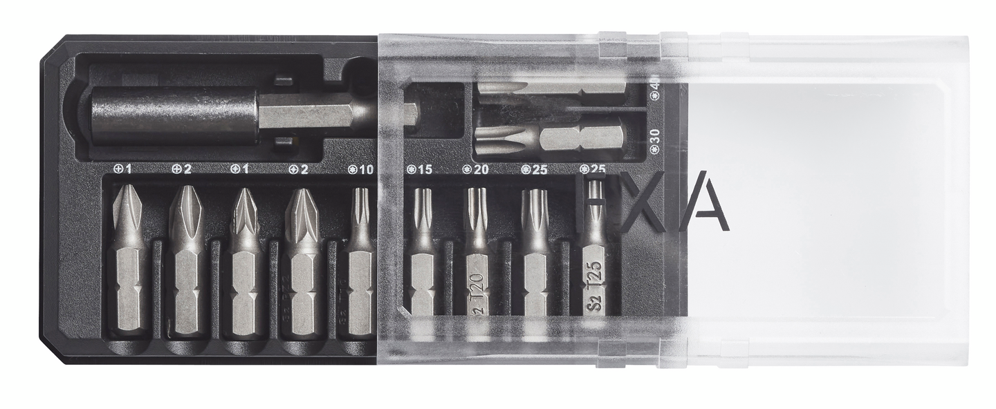 Ruuvauskärkisarja FXA 12-osainen TX/PH/PZ 25mm