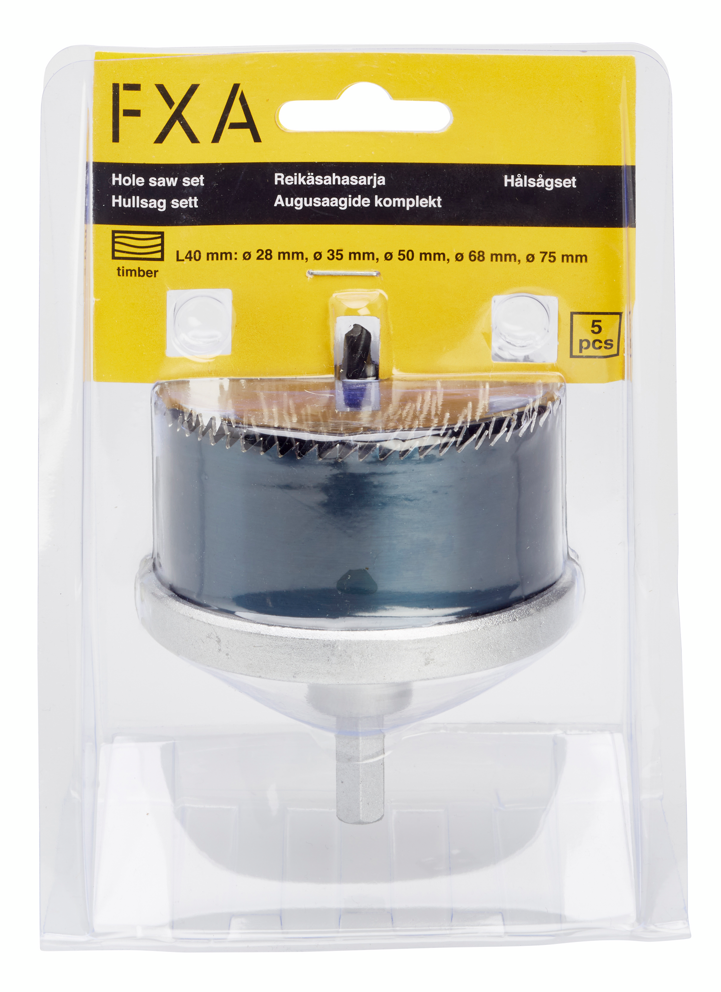 Reikäsahasarja FXA 5-osainen 28-75mm