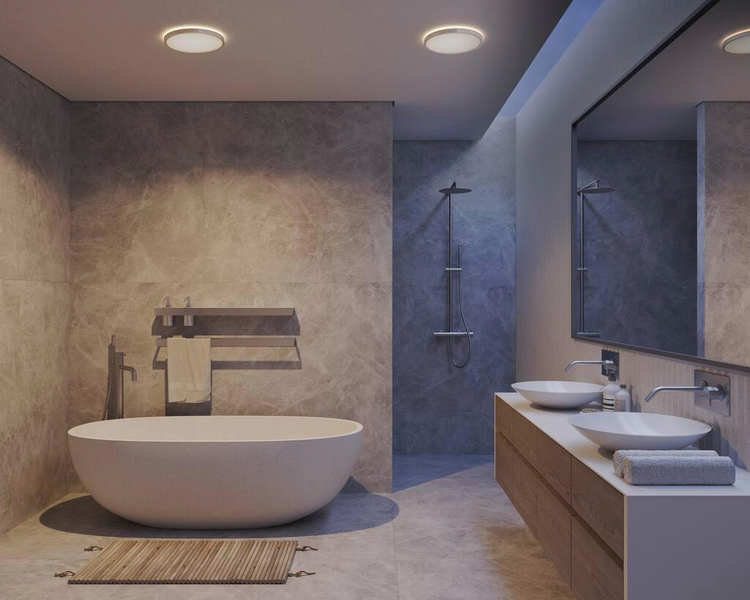 Plafondi Nordlux Oja Led 300mm 14,5W 1600lm 3000/4000K IP54 kromi