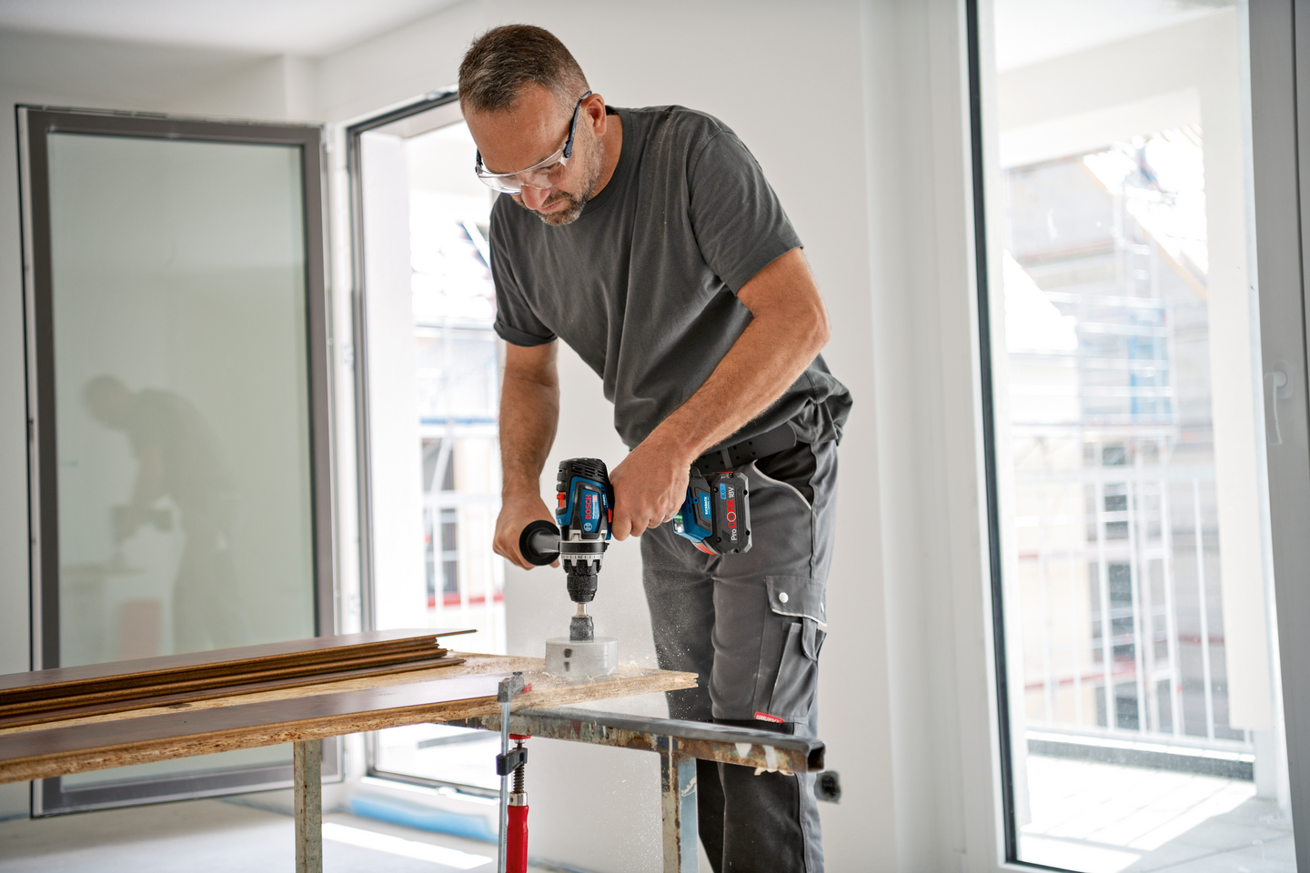 Akkuiskuporakone Bosch GSB 18V-150 C 2x8,0Ah L-BOXX