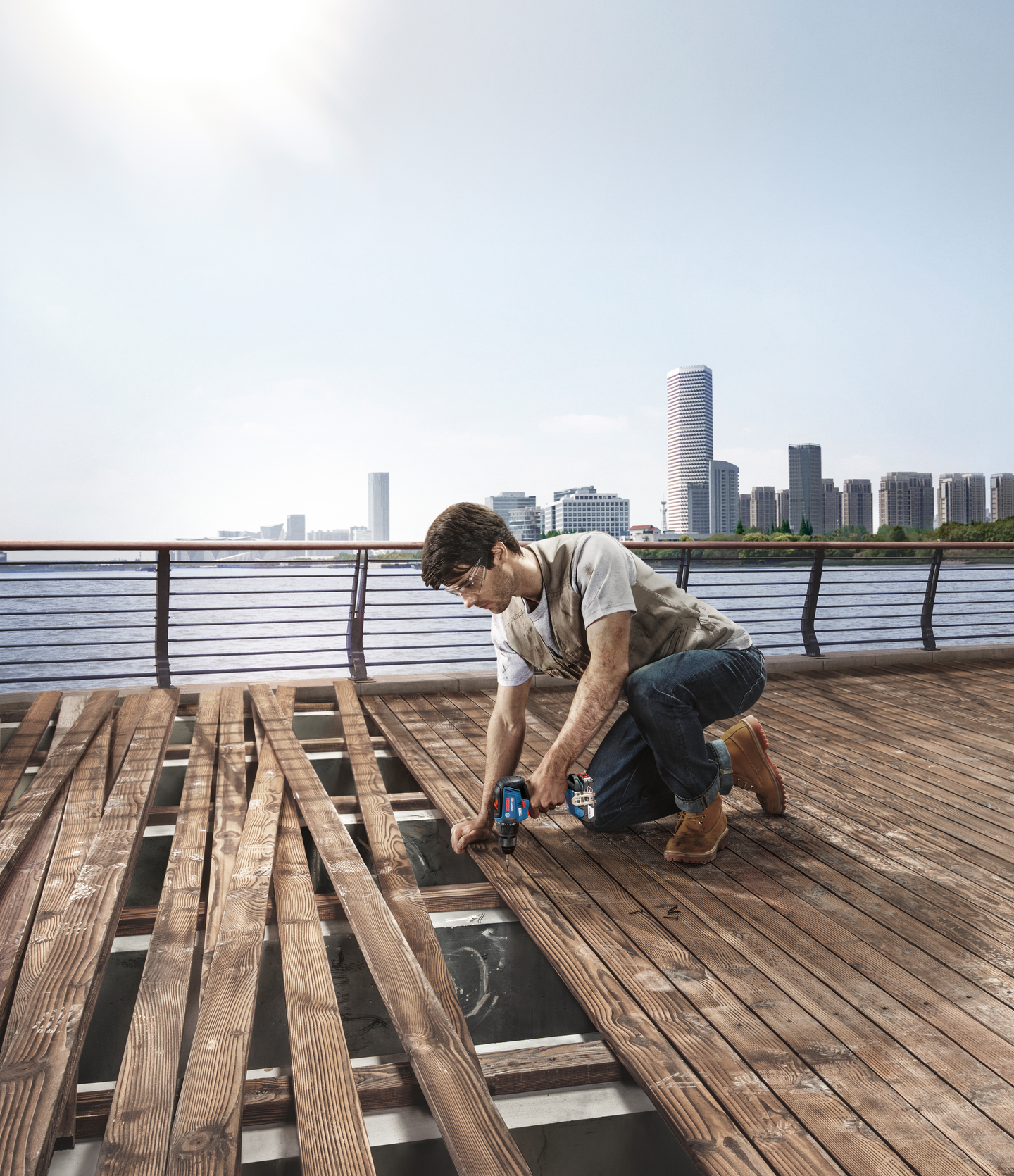 Akkukonesarja Bosch 18V GDX 18V-200 + GSB 18V-55