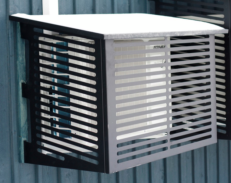 Ilmalämpöpumpun suojakotelo Kiilax harmaa