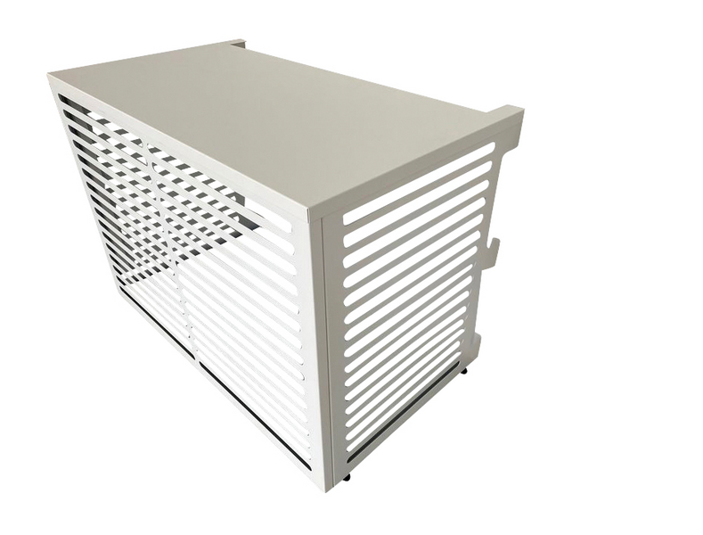 Lämpöpumpun suojakotelo Kiilax parvekemalli RAL9010