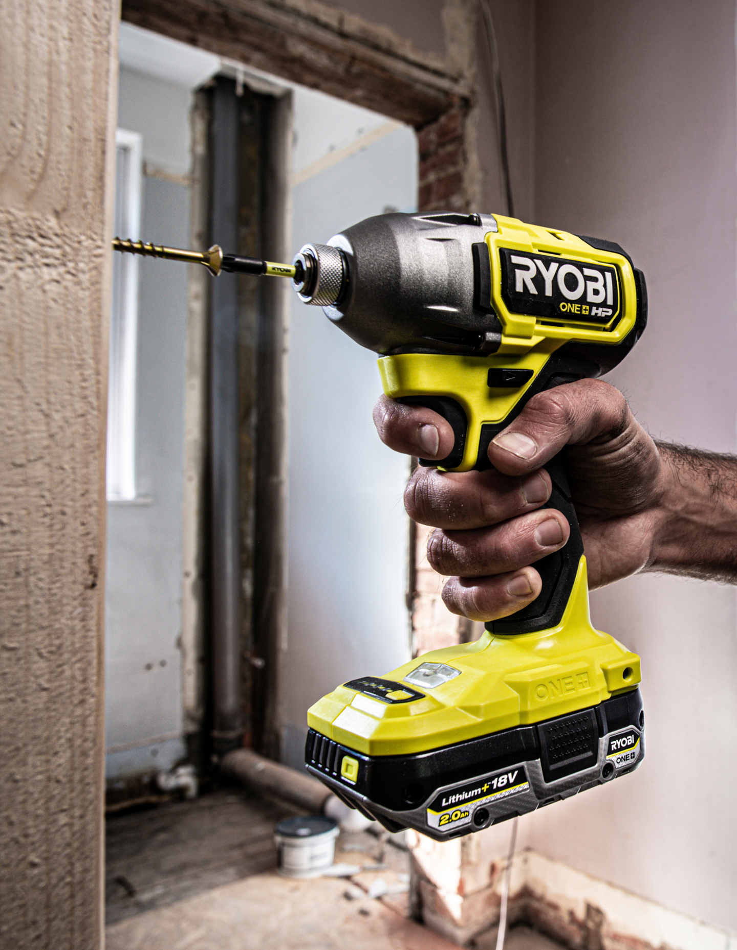 Iskevä akkuruuvinväännin Ryobi RID18X-0 18V ONE+ HP runko