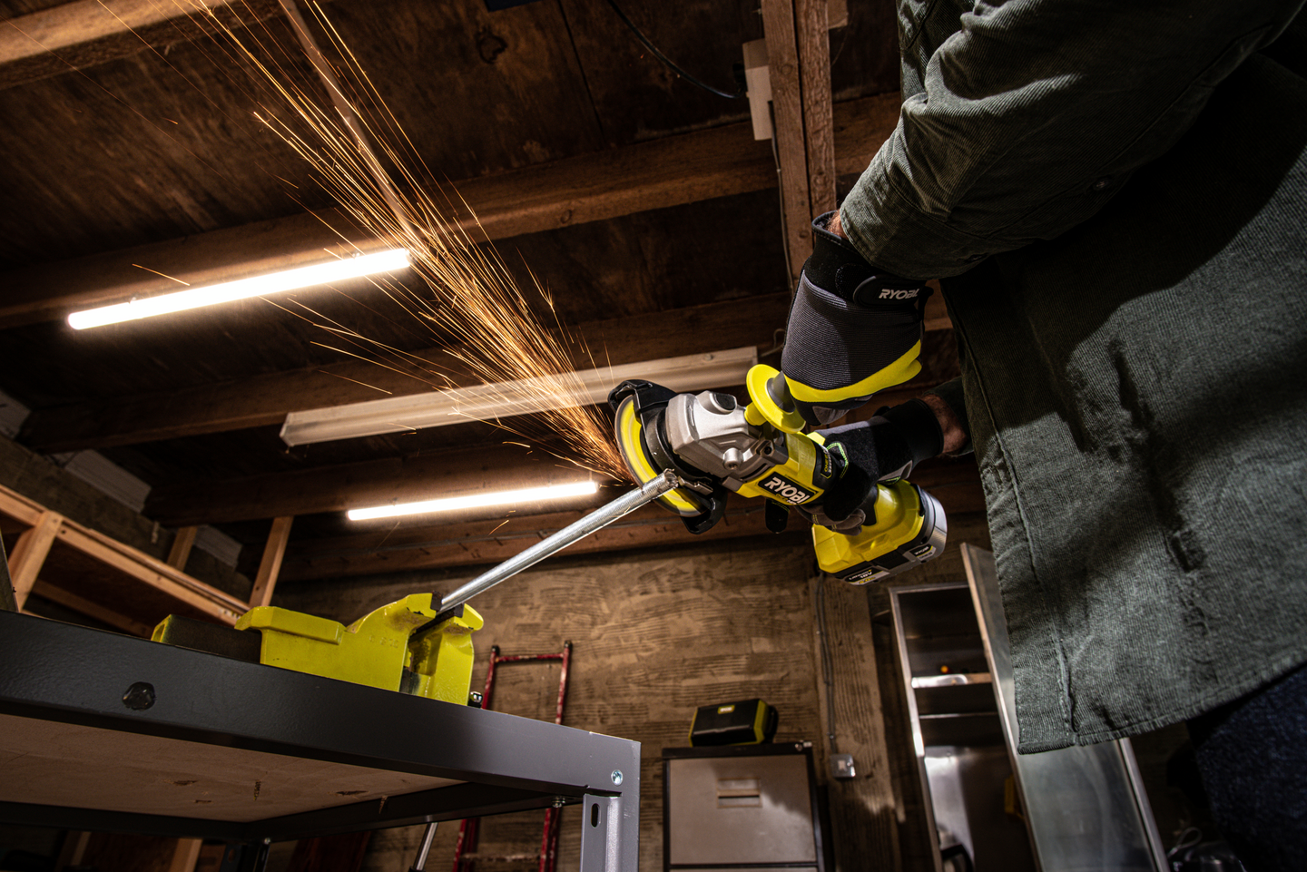 Akkukulmahiomakone Ryobi RAG18X-0 18V ONE+ HP runko