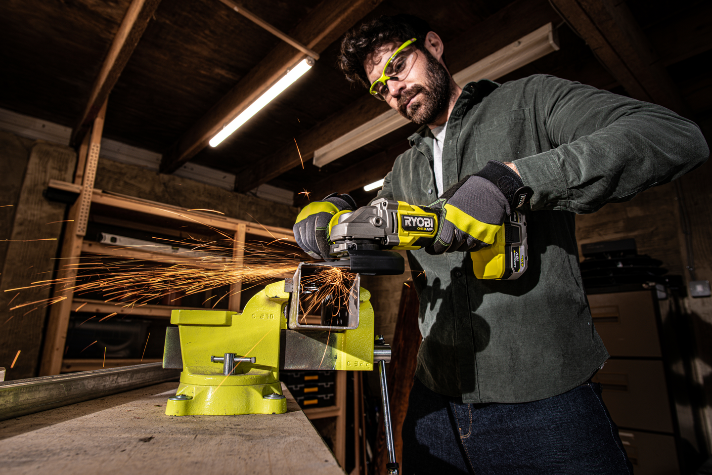 Akkukulmahiomakone Ryobi RAG18X-0 18V ONE+ HP runko