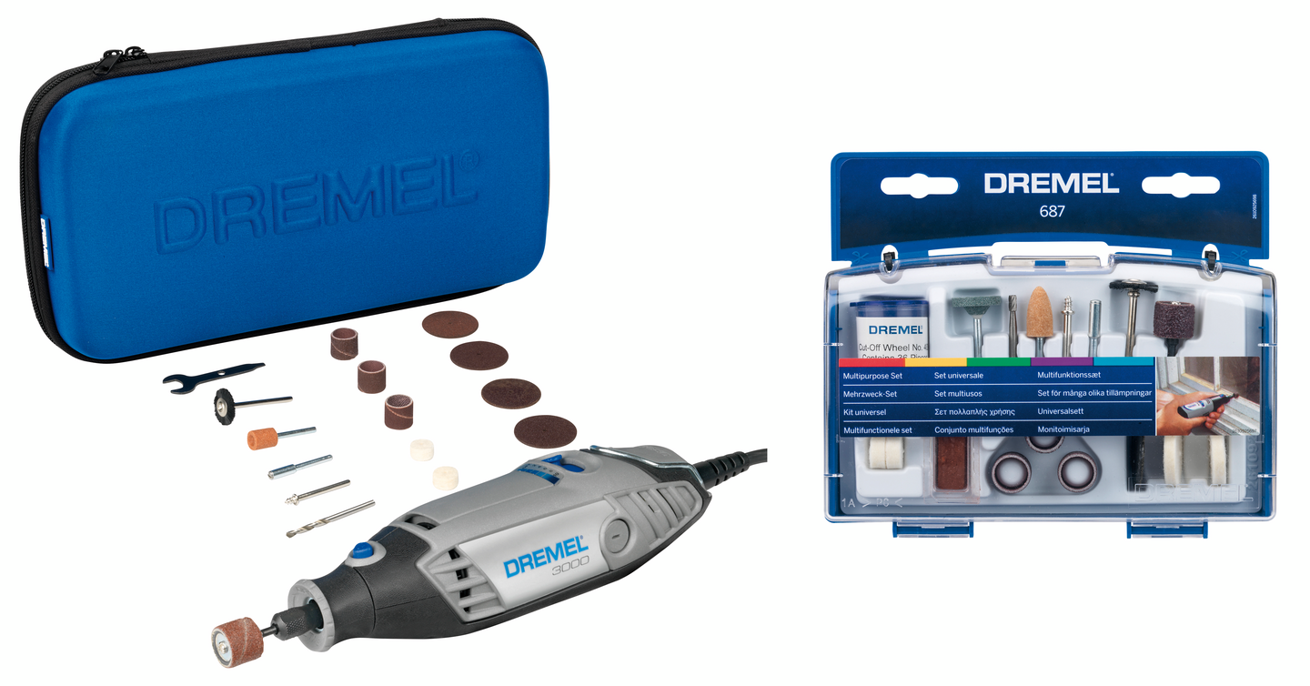 Monitoimityökalu Dremel 3000-15 52-osainen tarvikesarja