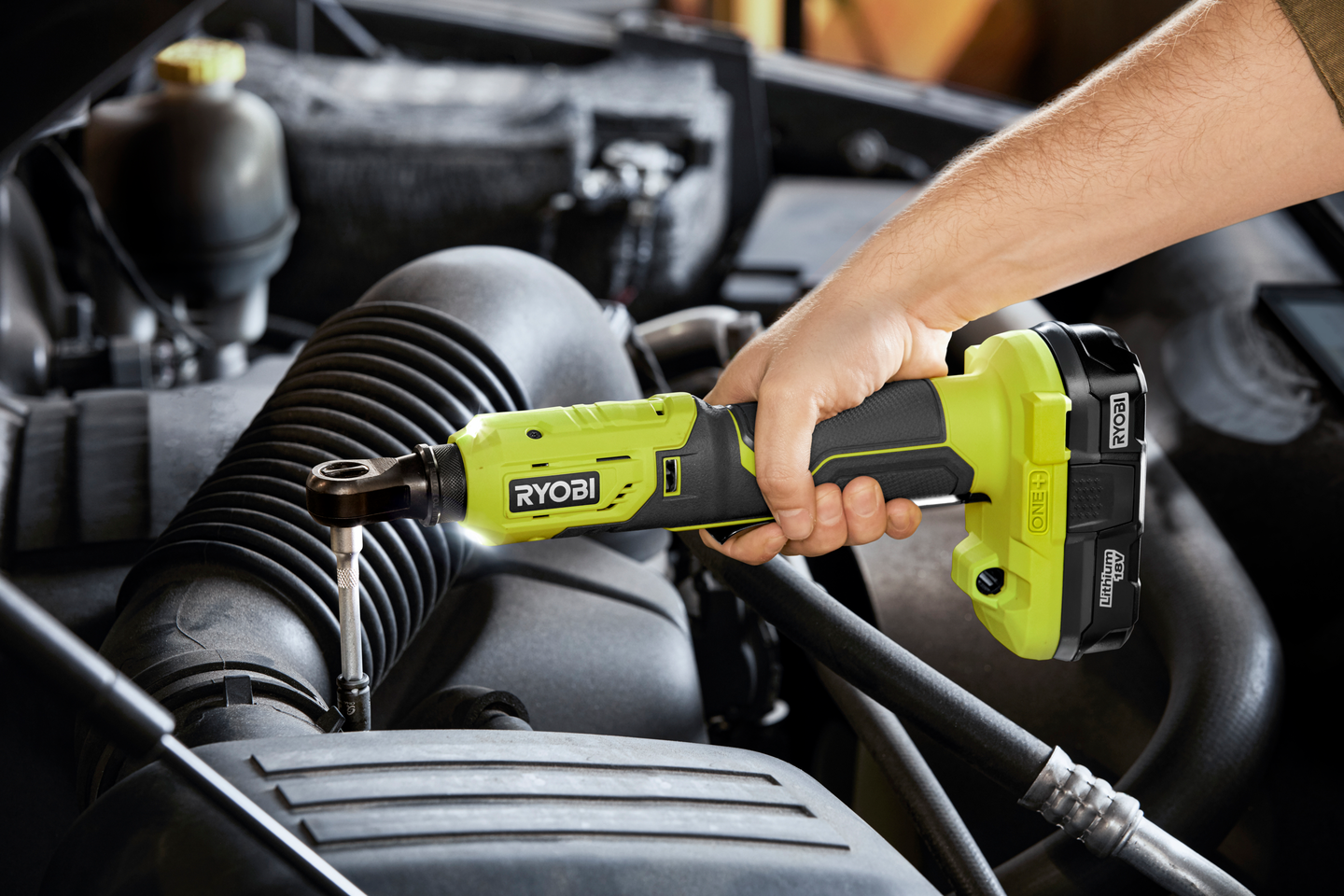 Akkuräikkäväännin Ryobi R18RW3-0 18V ONE+