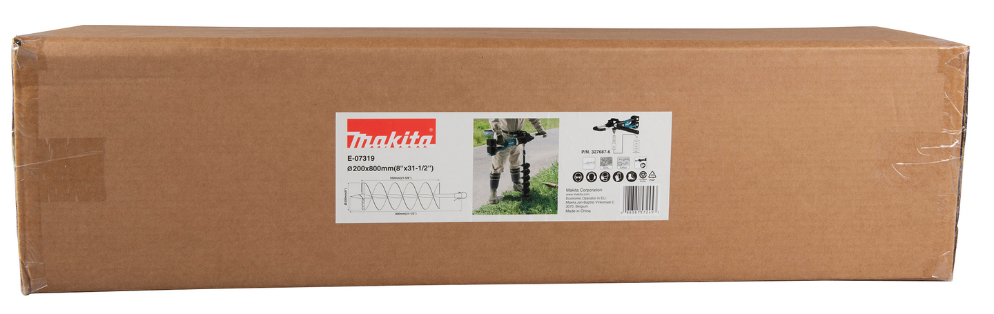 Maakaira porakoneelle Makita 200x800mm sis. kiinnityssokan