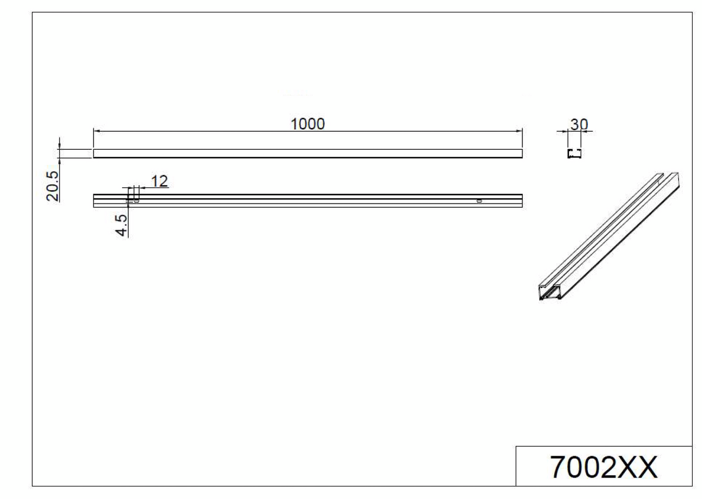 Kisko TRIO DUOline 100cm valkoinen